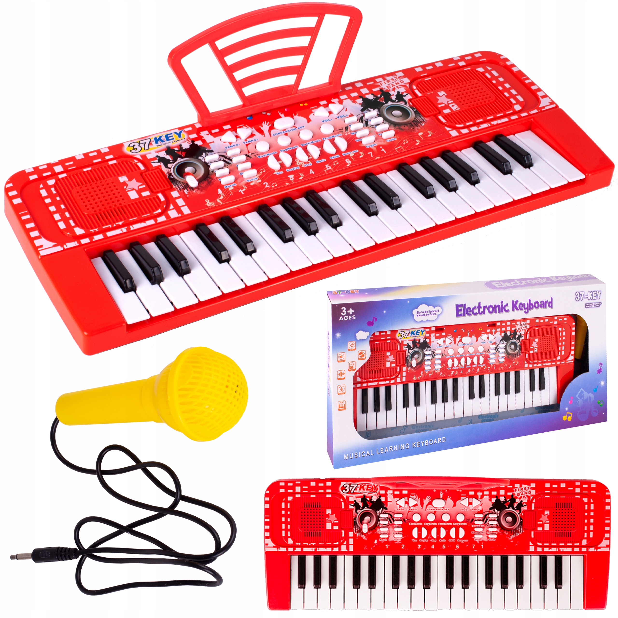 ORGANY ELEKTRONICZNE ORGANKI KEYBOARD Z NAGRYWANIEM DUŻY 37 KLAWISZY