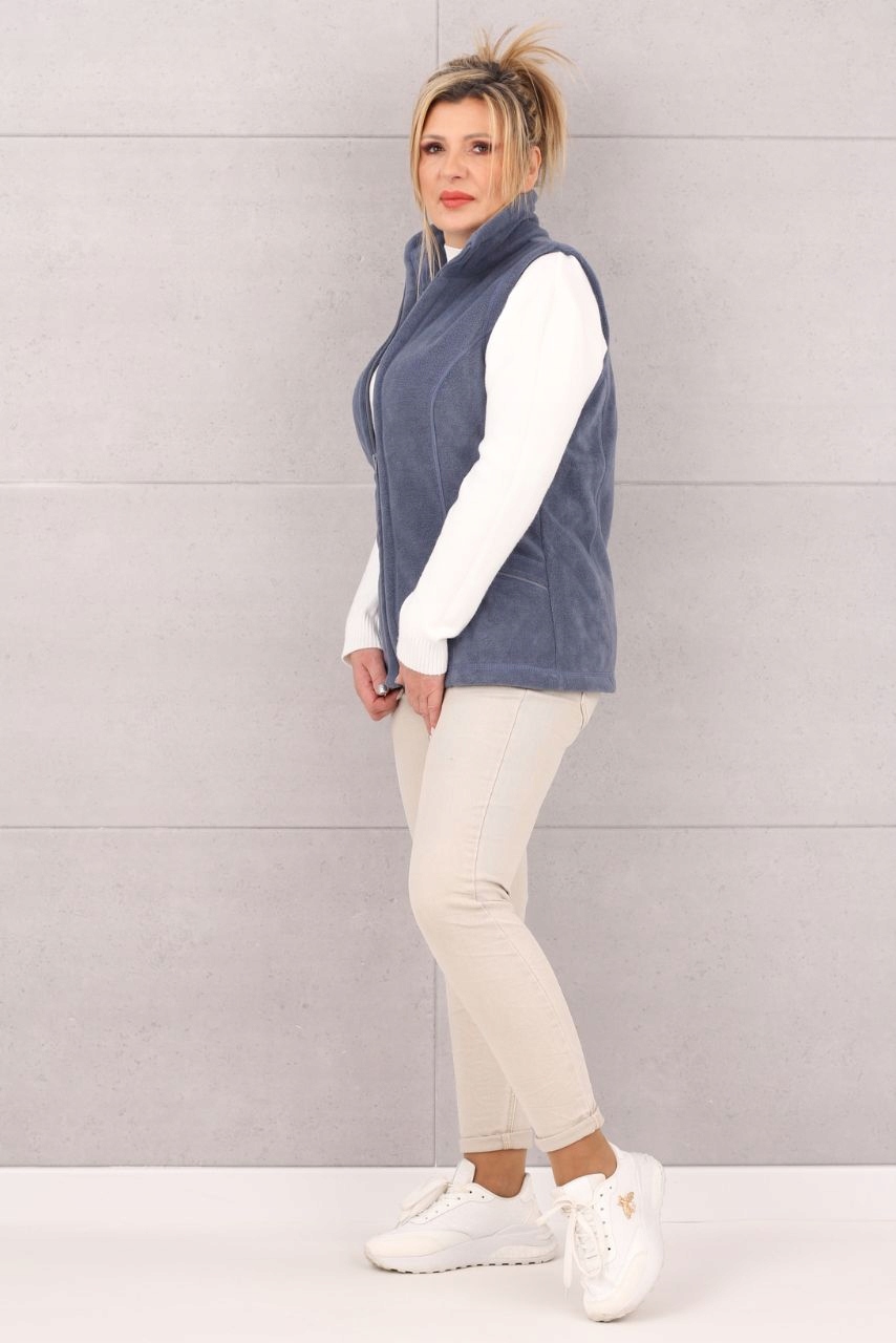 BEZREKAWNIK POLAROWY DAMSKI KAMIZELKA POLSKI PRODUCENT Z KIESZENIAMI Rozmiar L