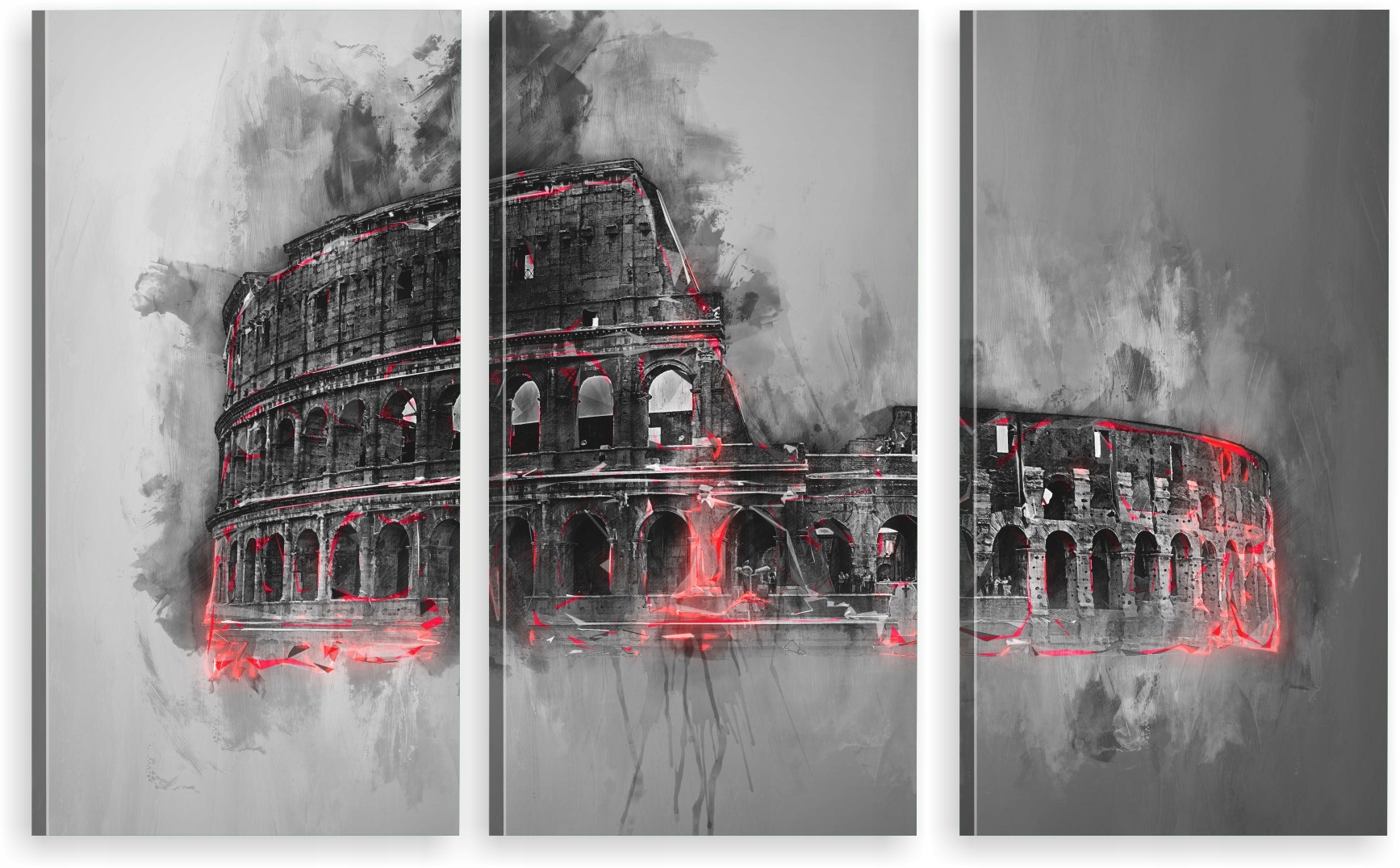 

Tryptyk Obraz Na Ścianę colloseum rzym fine art