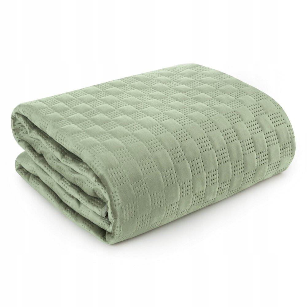 Dekorační přehoz SOFIA4 220x240 světle zelený závojový geometrický vzor