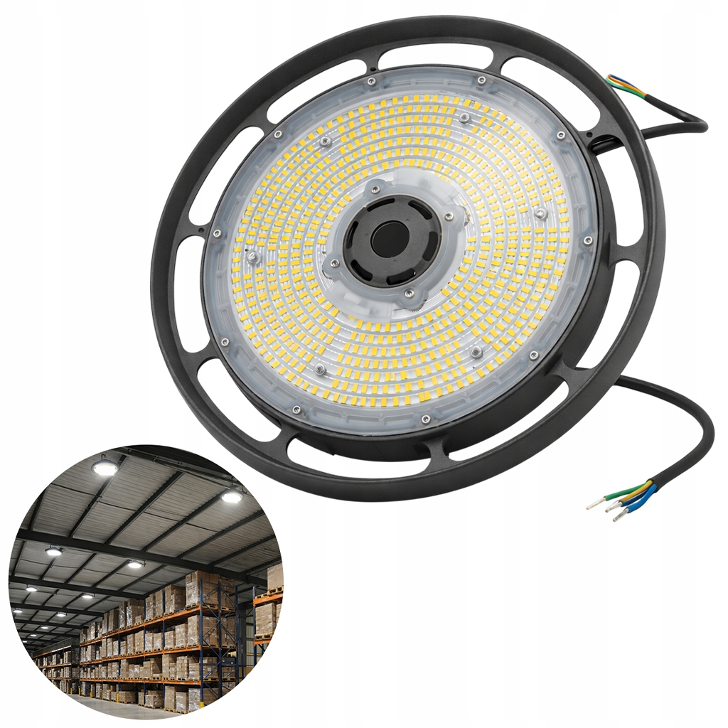 Průmyslová Led lampa Ledrhythm 150W 4000K 24000lm IP65 pro sklad haly