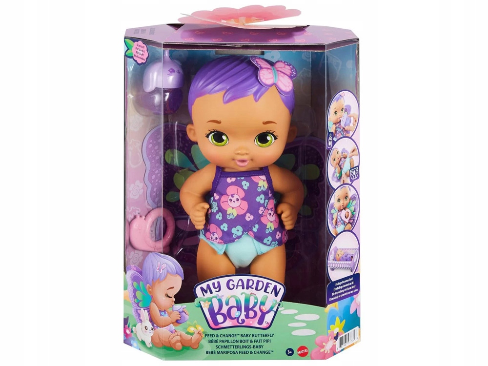 MY BABY GARDEN LALKA BOBAS MOTYLEK 30CM +AKCESORIA PIJE SIUSIA Seria My Garden Baby