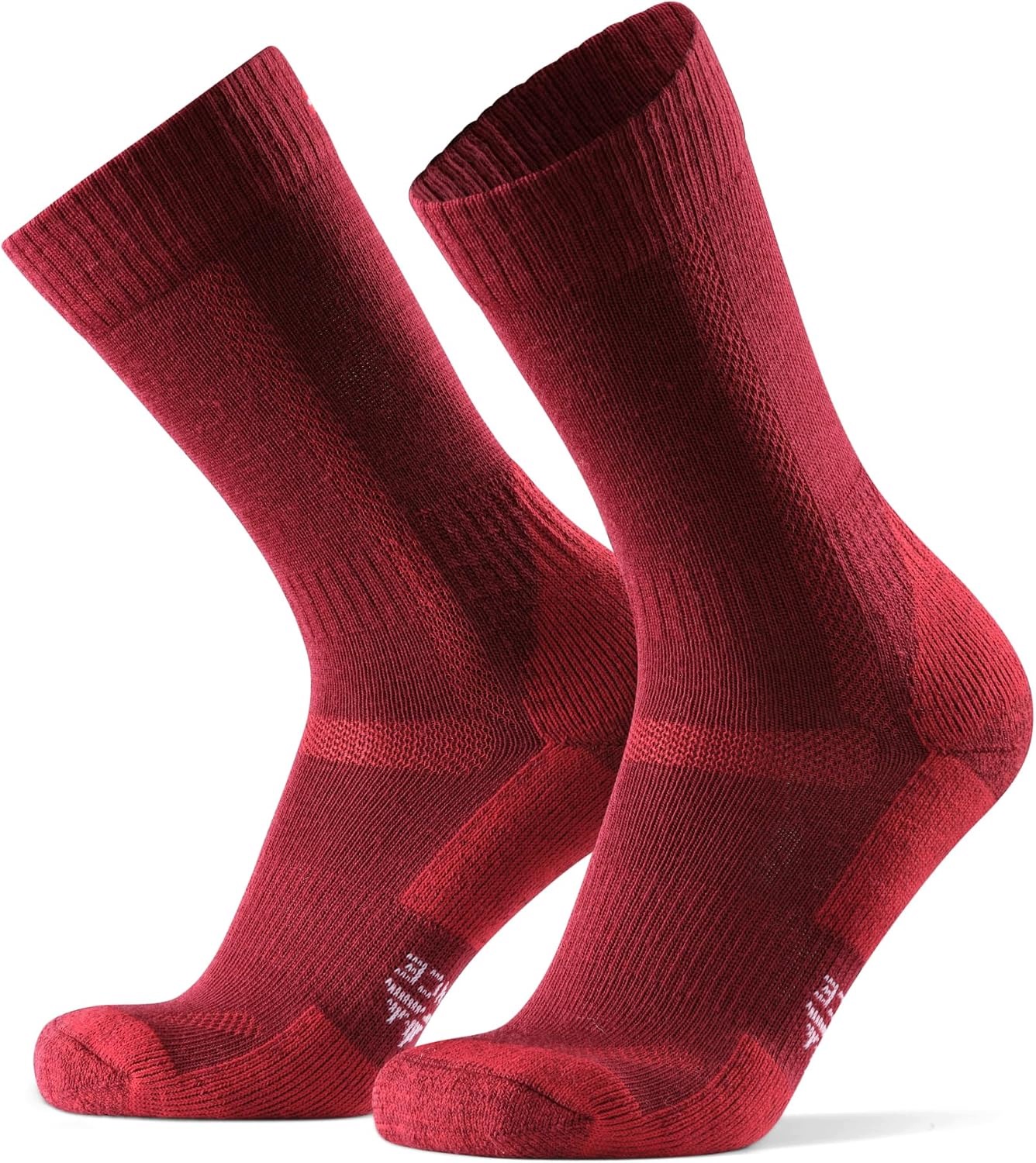 Danish Endurance Skarpety Trekkingowe z Wełny Merino 39-42 Czerwone