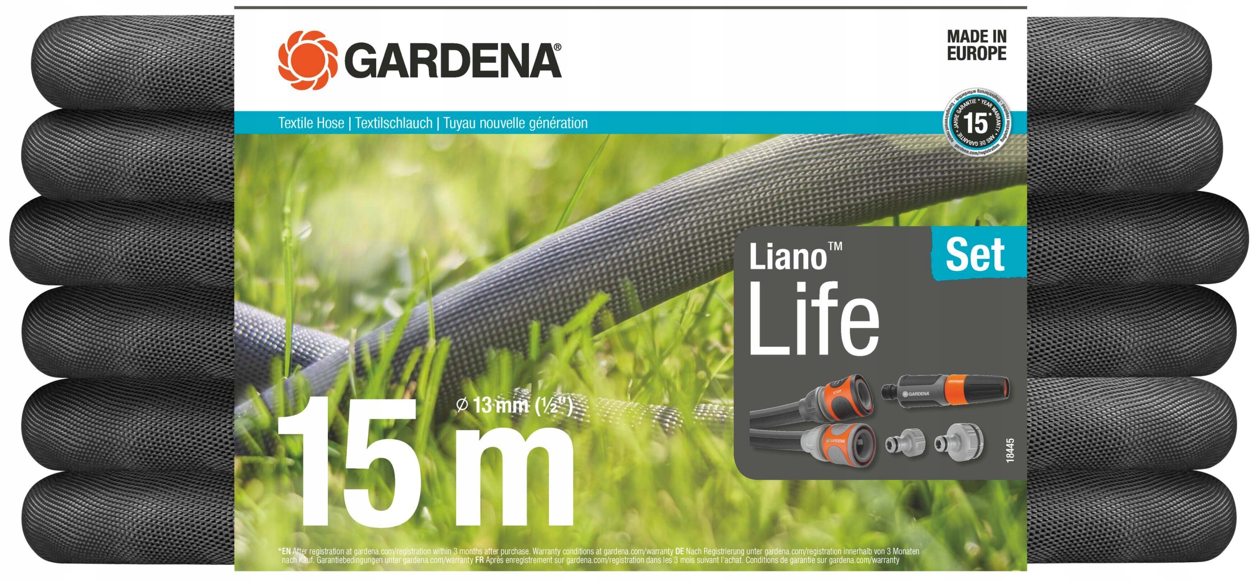 

Wąż tekstylny Gardena Liano Life 15M 18445-20