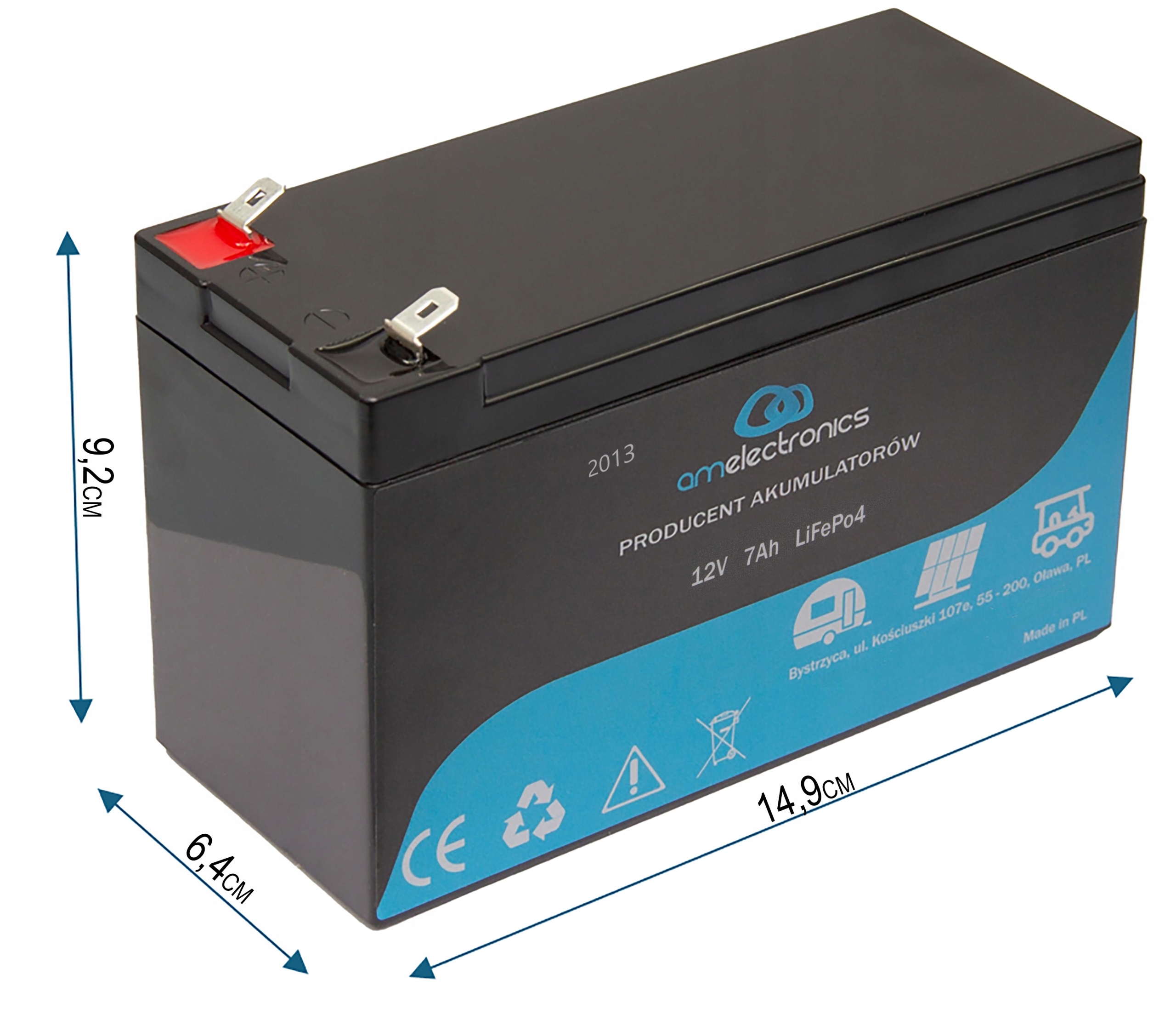 Akumulator AmElectronics 12 V 7 Ah