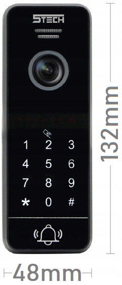 Wideodomofon Videodomofon 10' WiFi 5TECH TELEFON Kolor czarny