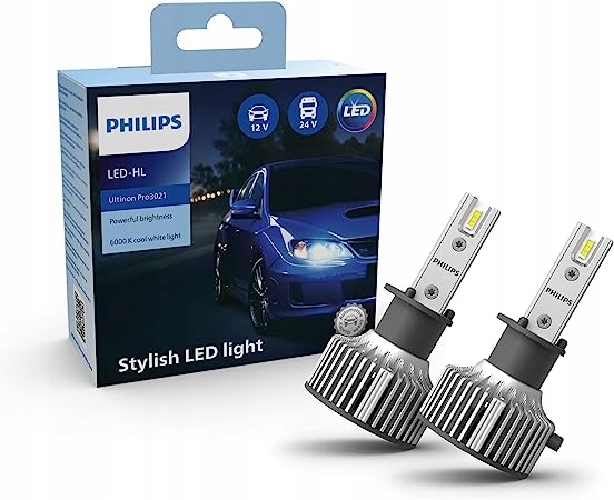 Philips żarówki LED H7 Ultinon Pro3021 6000K 12/24 11972U3021X2 za 299,99  zł z Warszawa -  - (12111312417)