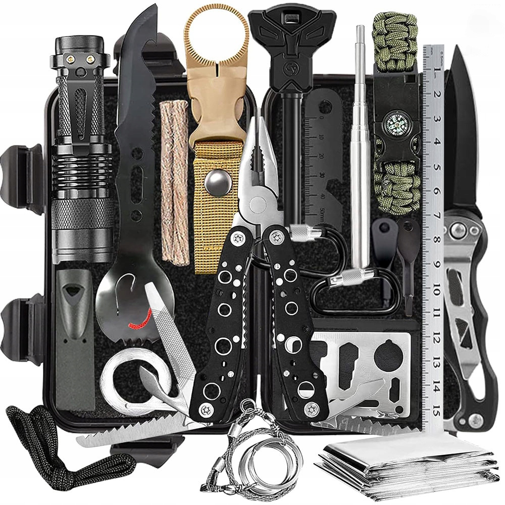 Zestaw Survivalowy Wojskowy Survival Niezbędnik Przeżycia Multitool