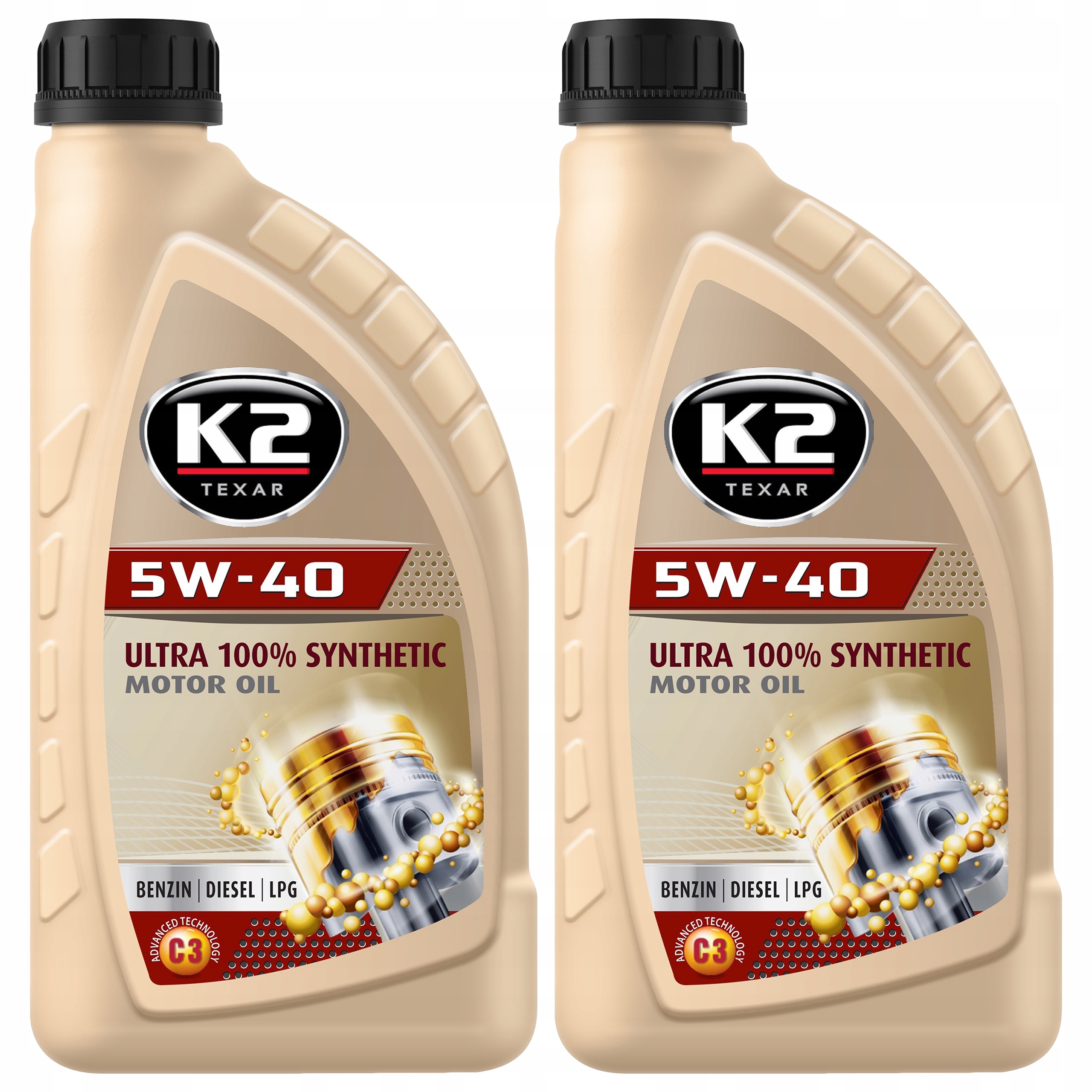 Olej silnikowy K2 Texar 1 l 5W-40 2 sztuki