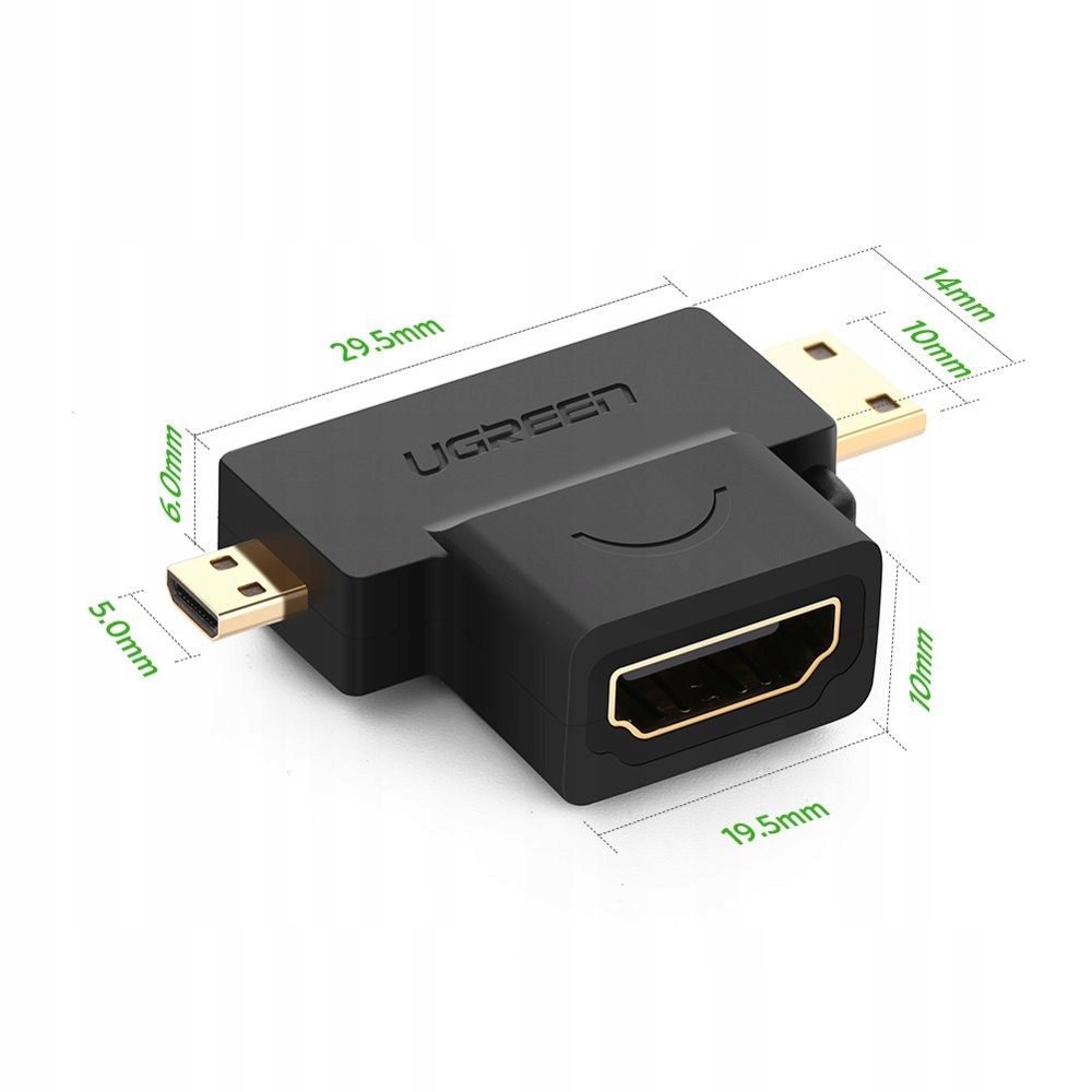 PRZEJŚCIÓWKA ADAPTER ZE ZŁĄCZA HDMI TYP A MINI HDM Zastosowanie Video