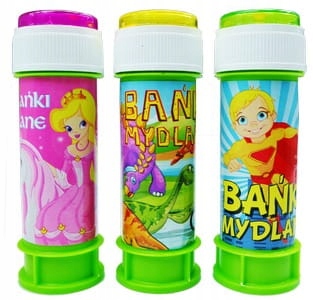 

Małe bańki mydlane do rączki