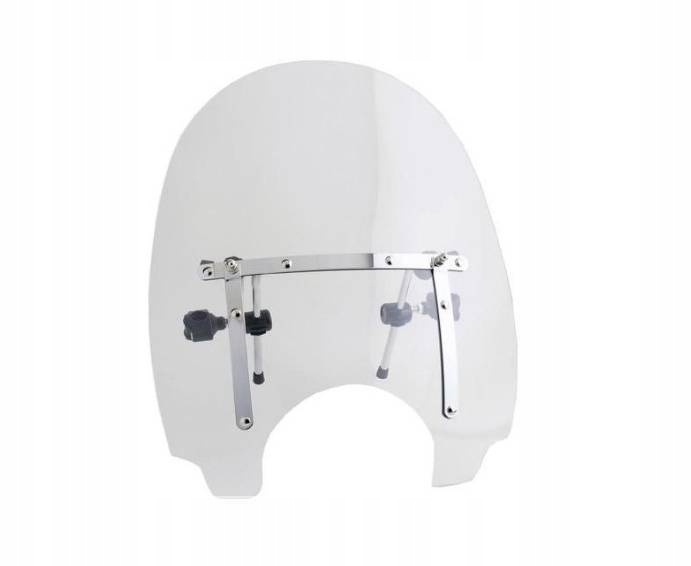 WS-4-JASNA - ВЕЛИКЕ ЛОБОВЕ СКЛО МОТОЦИКЛА ЯСКРАВЕ ДЛЯ РУЛІВ CHOPPER