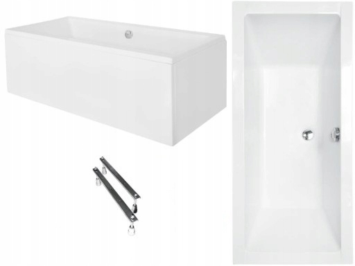 wanna prostokątna quadro 175x80 obudowa nogi Besco