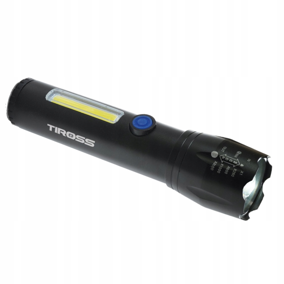 Latarka Mocna Mała Usb Tiross Led TS2254 XPE120LM Cob 140LM 1200MAH Zoom