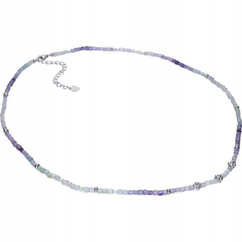 Náhrdelník ze stříbra 925 s fialovými kuličkami, efektní, značkový pro maminku
