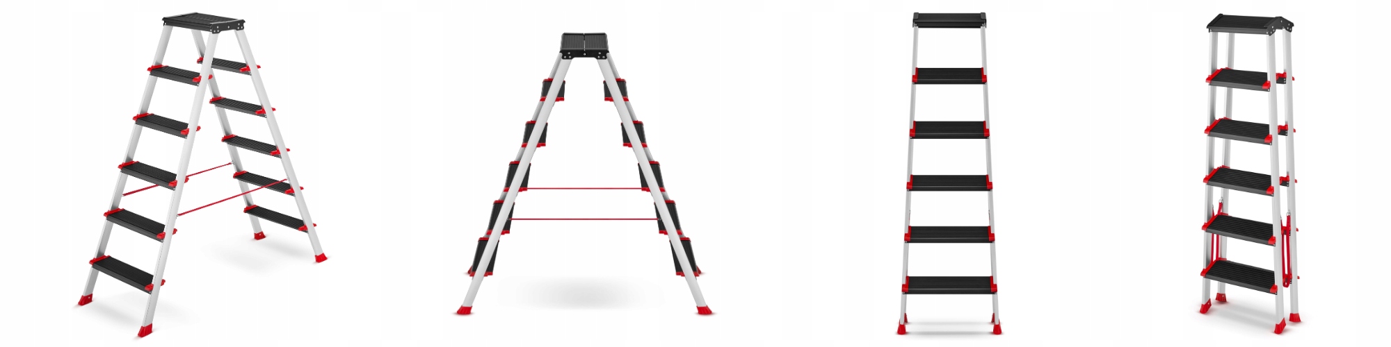 Drabina aluminiowa profesjonalna dwustronna składana HIGHER 2x6 - 3,5 m — 14