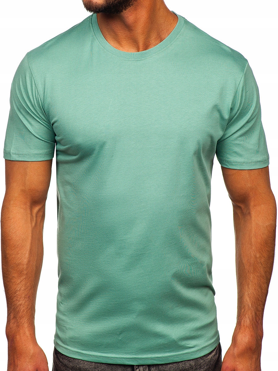 

T-shirt Bawełniany Męski Miętowy 0001 DENLEY_2XL