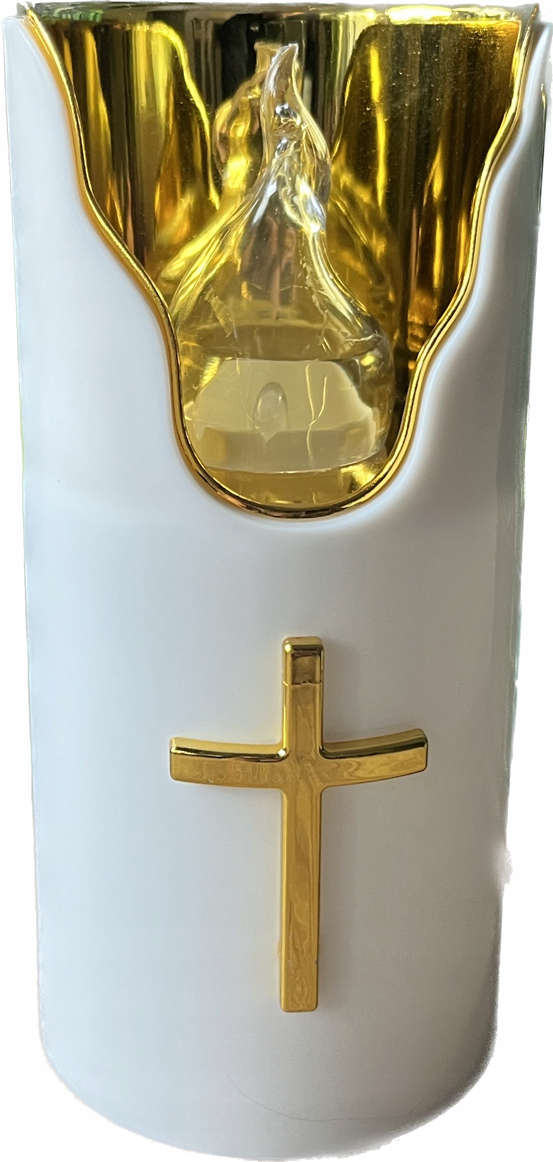 

Znicz elektryczny Subito C707 H150 biały/złoty