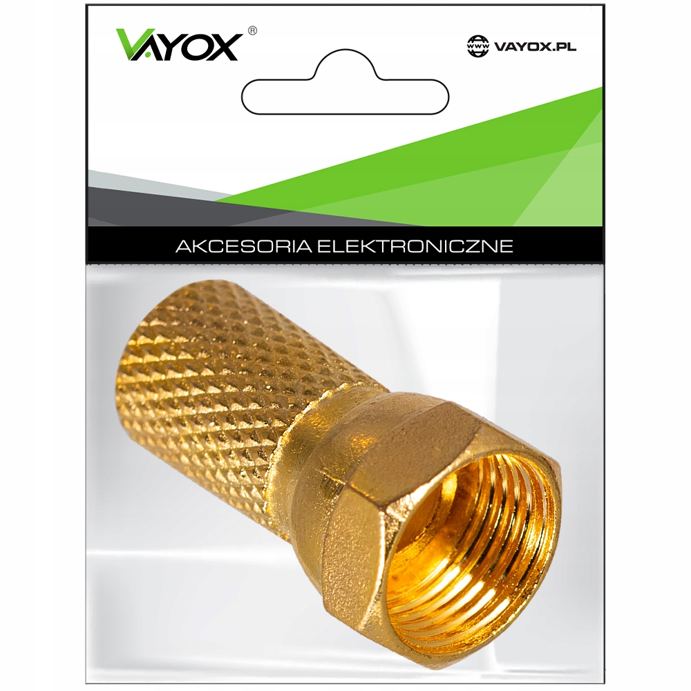 

Wtyk F Na Kabel Koncentryczny 6,8MM Cu Gold Złoty