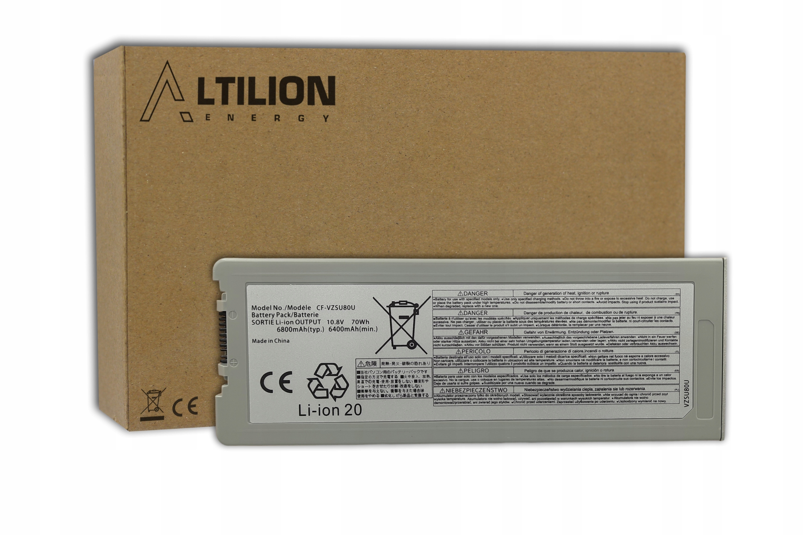 Baterie Altilion Energy CF-VZSU80U je kompatibilní s Panasonicem