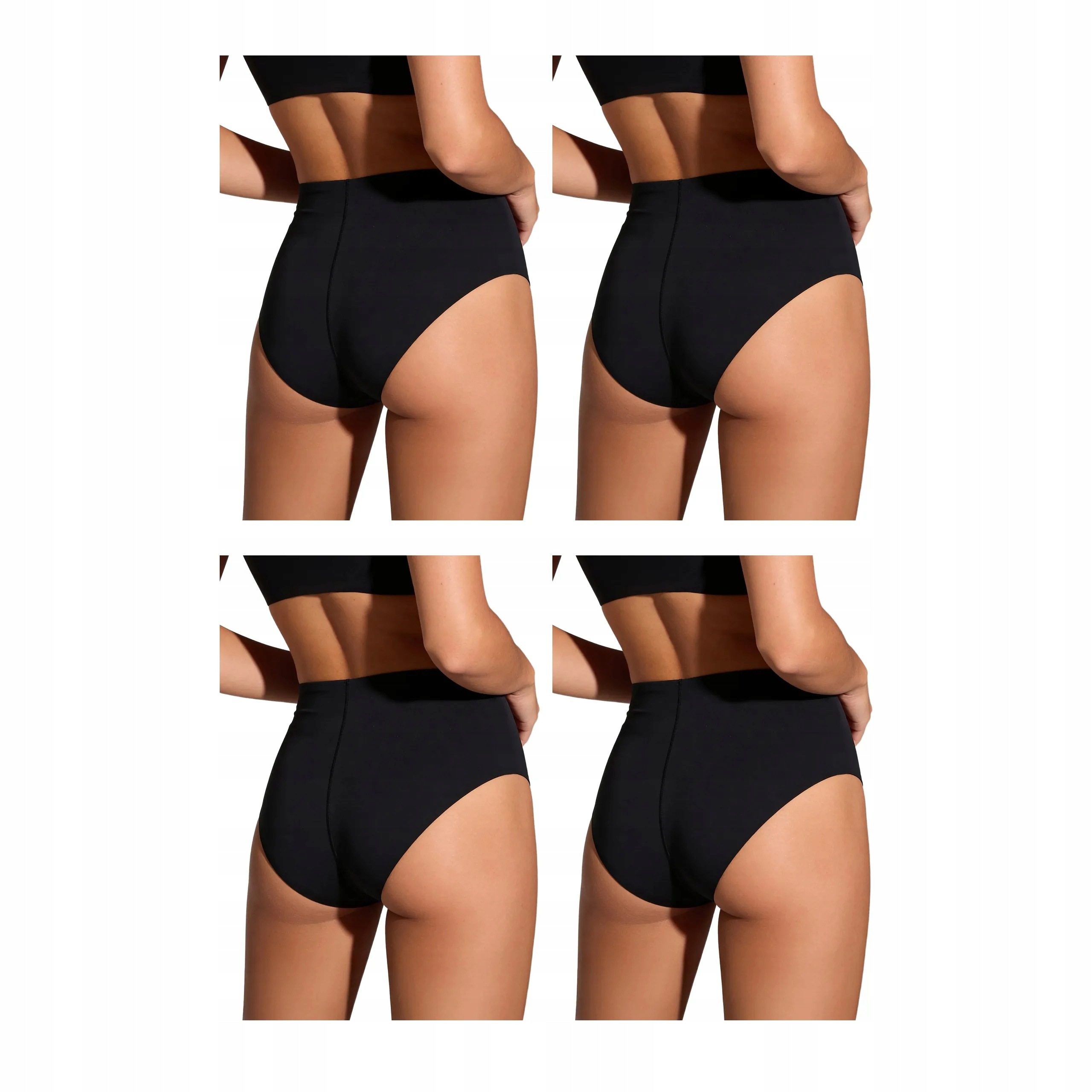 4 ks Kalhotky s vysokým pasem 445L Touch 4x Nero XXL
