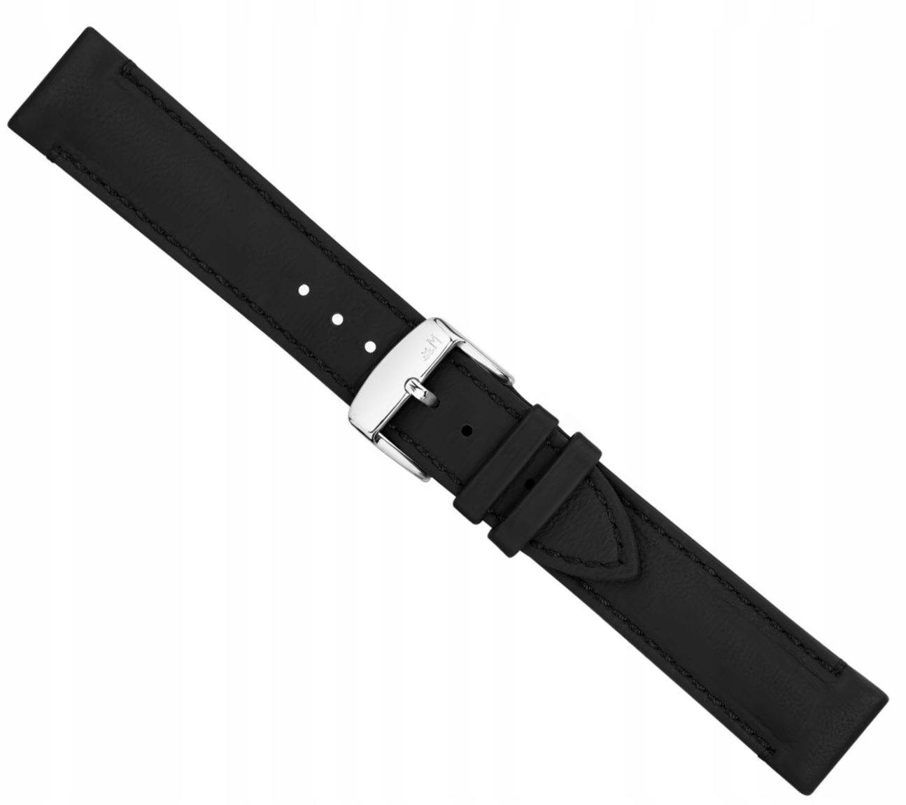 Černý Kožený Voděodolný Řemínek Pro Hodinky Morellato Alghero 22 mm X6168