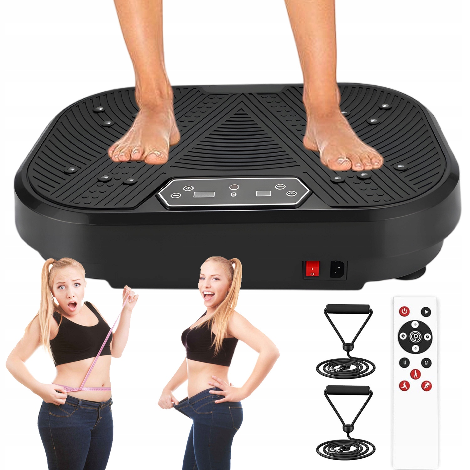 Platforma Fitness Wibracyjna Bluetooth 120 Poziomow 10 Trybow Trening Ciala