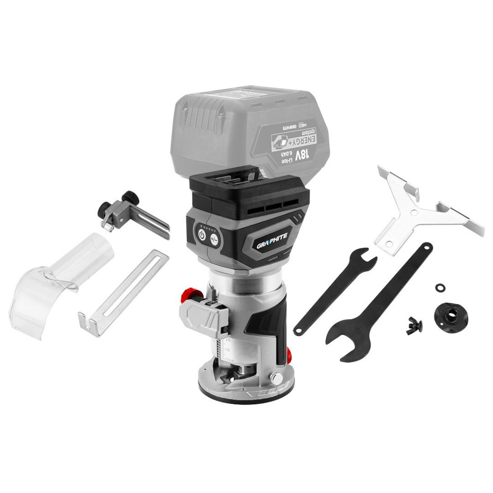 Frezarka akumulatorowa Graphite 58GE140 Energy+ 18V, Li-Ion 6mm body Marka Graphite