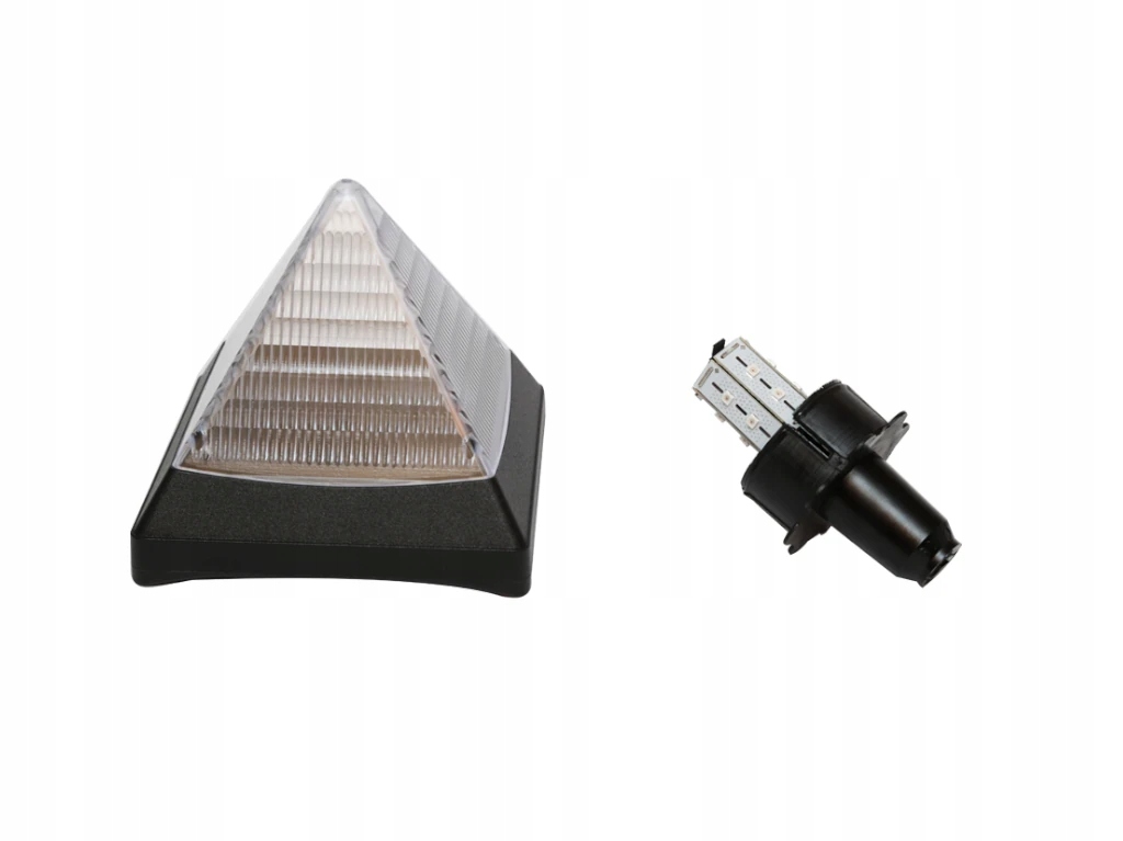 Led lampa Piramidka Wiśniowski biela