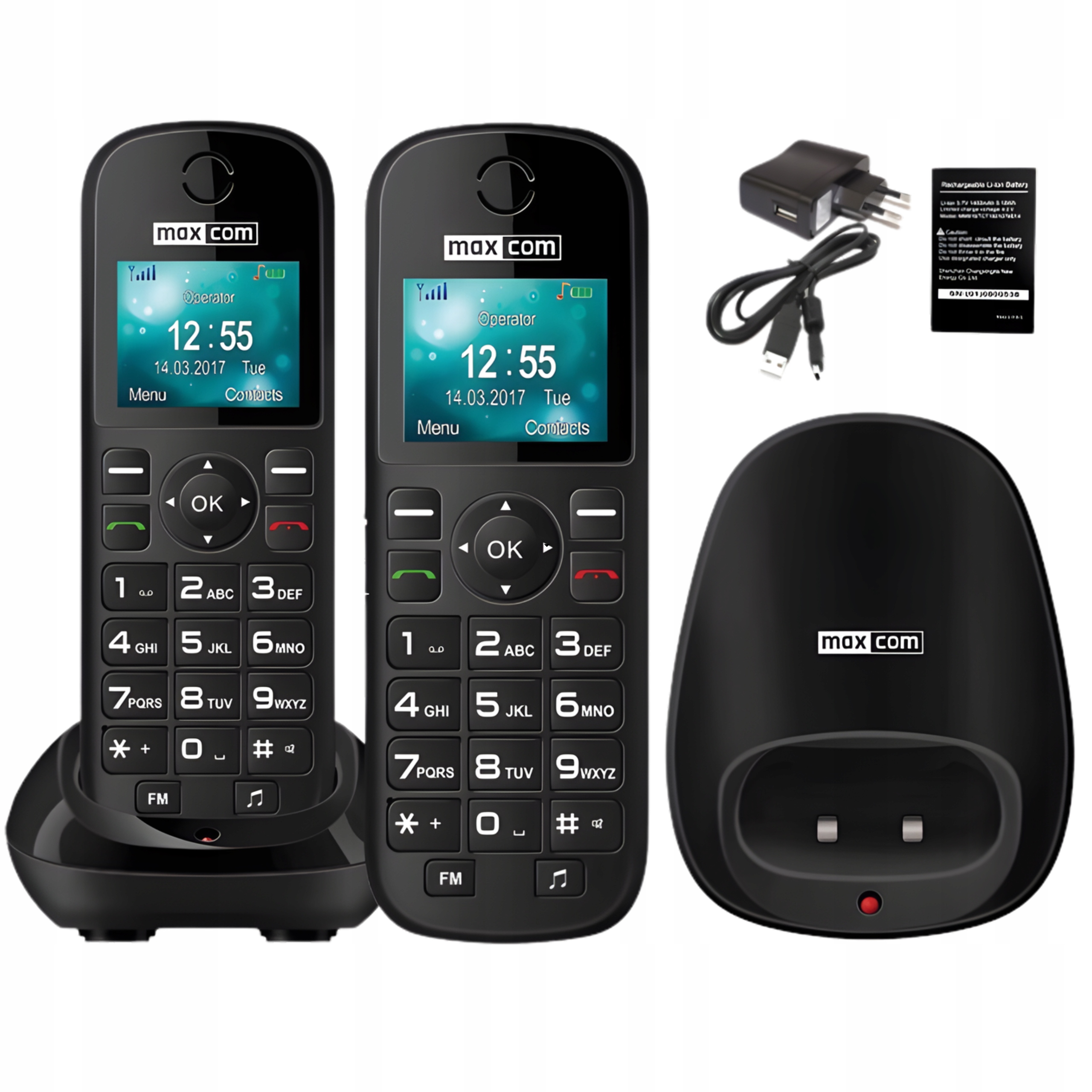 Telefon komórkowy dla seniora Maxcom MM35D duże klawisze i czcionka ,menuPL