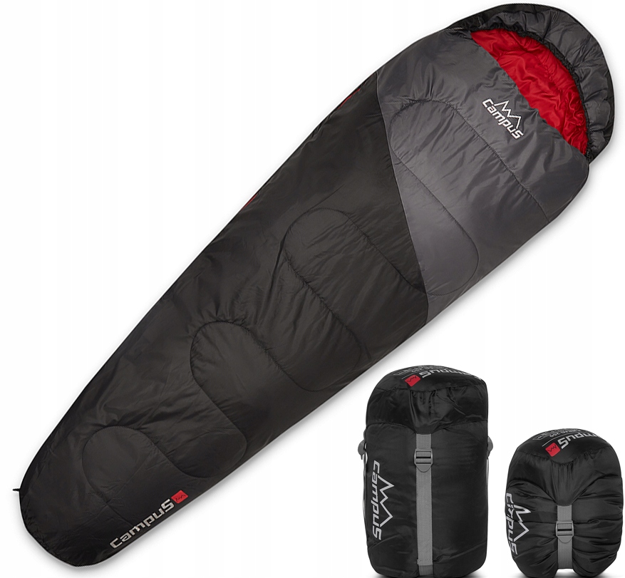 Śpiwór CampuS Kjerag 250 czarno-czerwony CUP702123200 Right