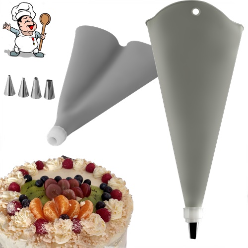 DEKORATOR DO CIAST 28,5CM SILIKONOWY WOREK RĘKAW CUKIERNICZY DO TORTÓW KOKO