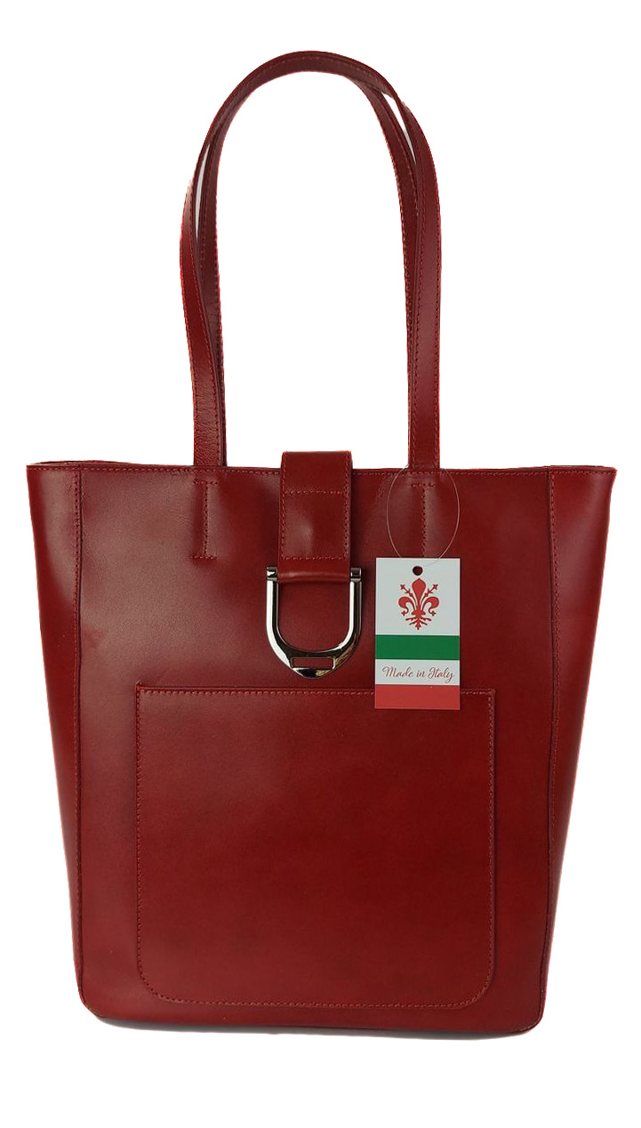 

Duża skórzana torba na ramię A4 Włoska torebka bag
