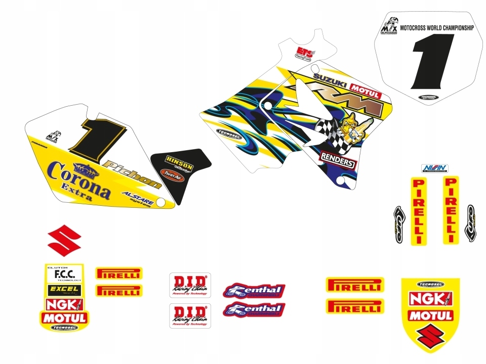 Blackbird Sada Nálepiek (oklein) Suzuki Rm 125/250 '01-'24 Replica Team