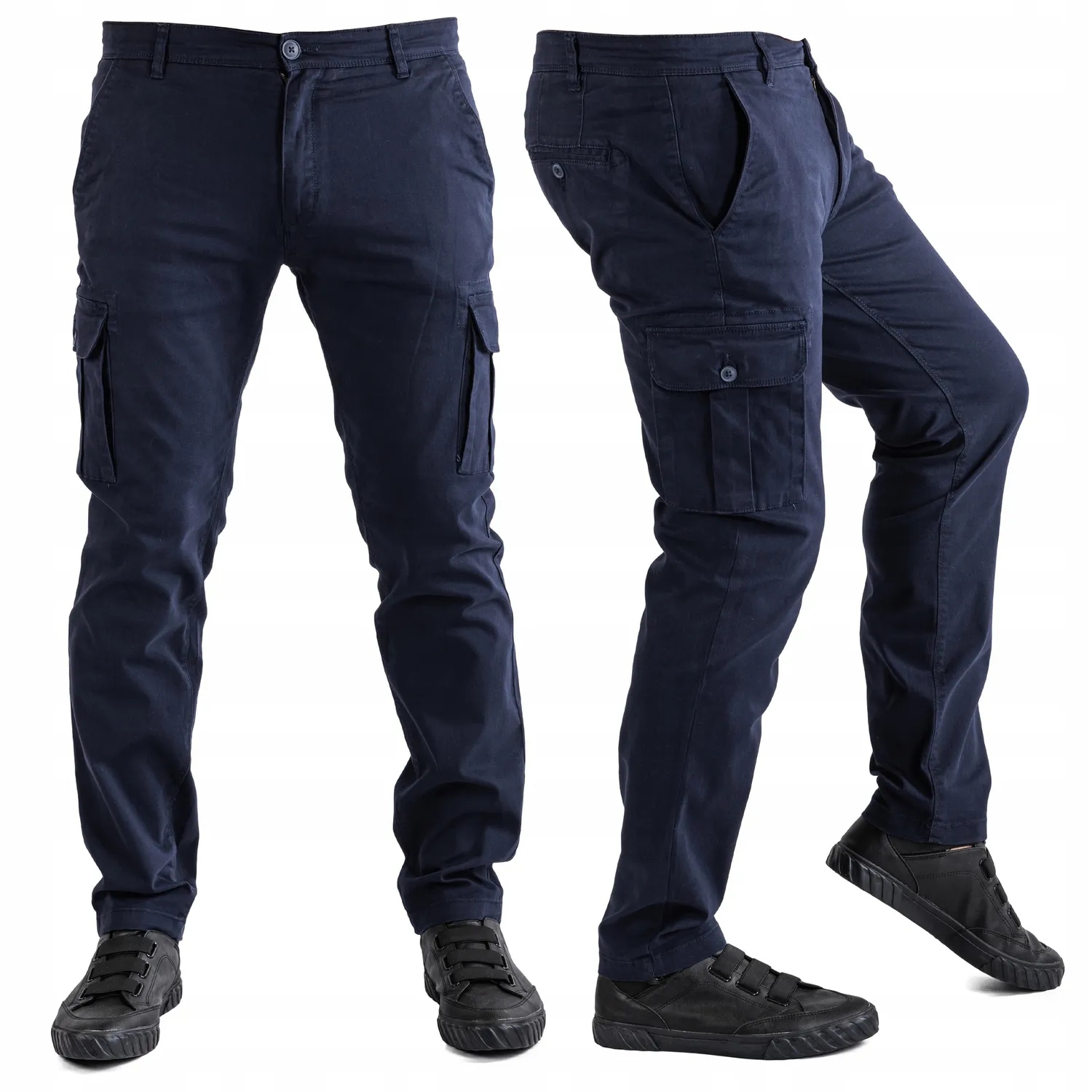 VEL.38 Pas 96 cm modré bavlněné kapsáče Anibal