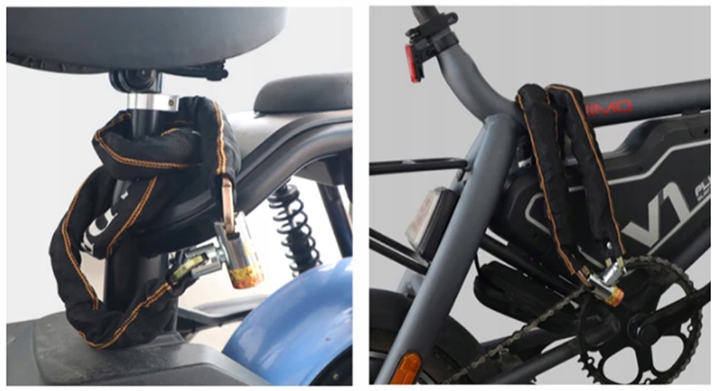 METALOWY ŁAŃCUCH BLOKADA ROWEROWA NA ROWER MOTOR ZAPIĘCIE ZAMKNIĘCIE Stan opakowania oryginalne