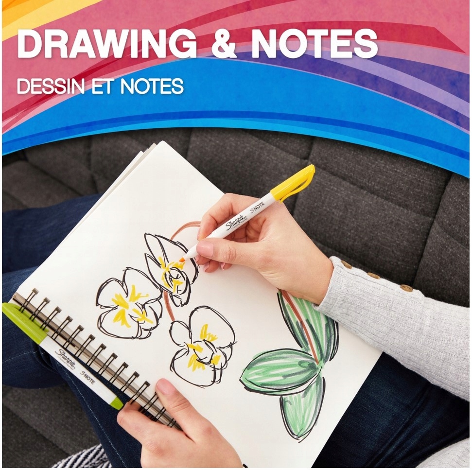 MARKERY SHARPIE S-NOTE 20 KOLORÓW + GRATIS Rodzaj pisaki