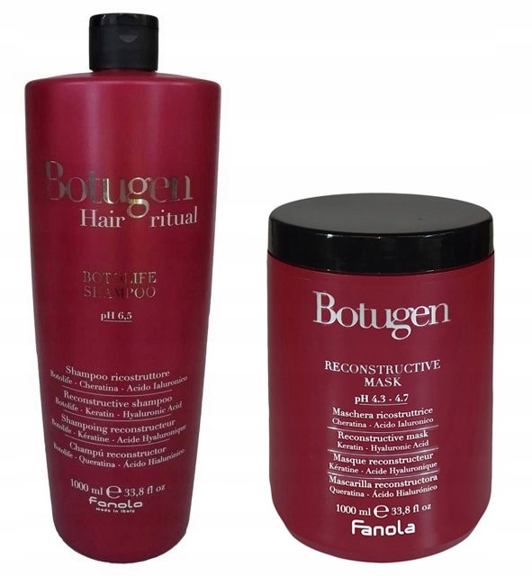 Fanola Botugen Zestaw Do Włosów Szampon Maska 1L-Zdjęcie-0