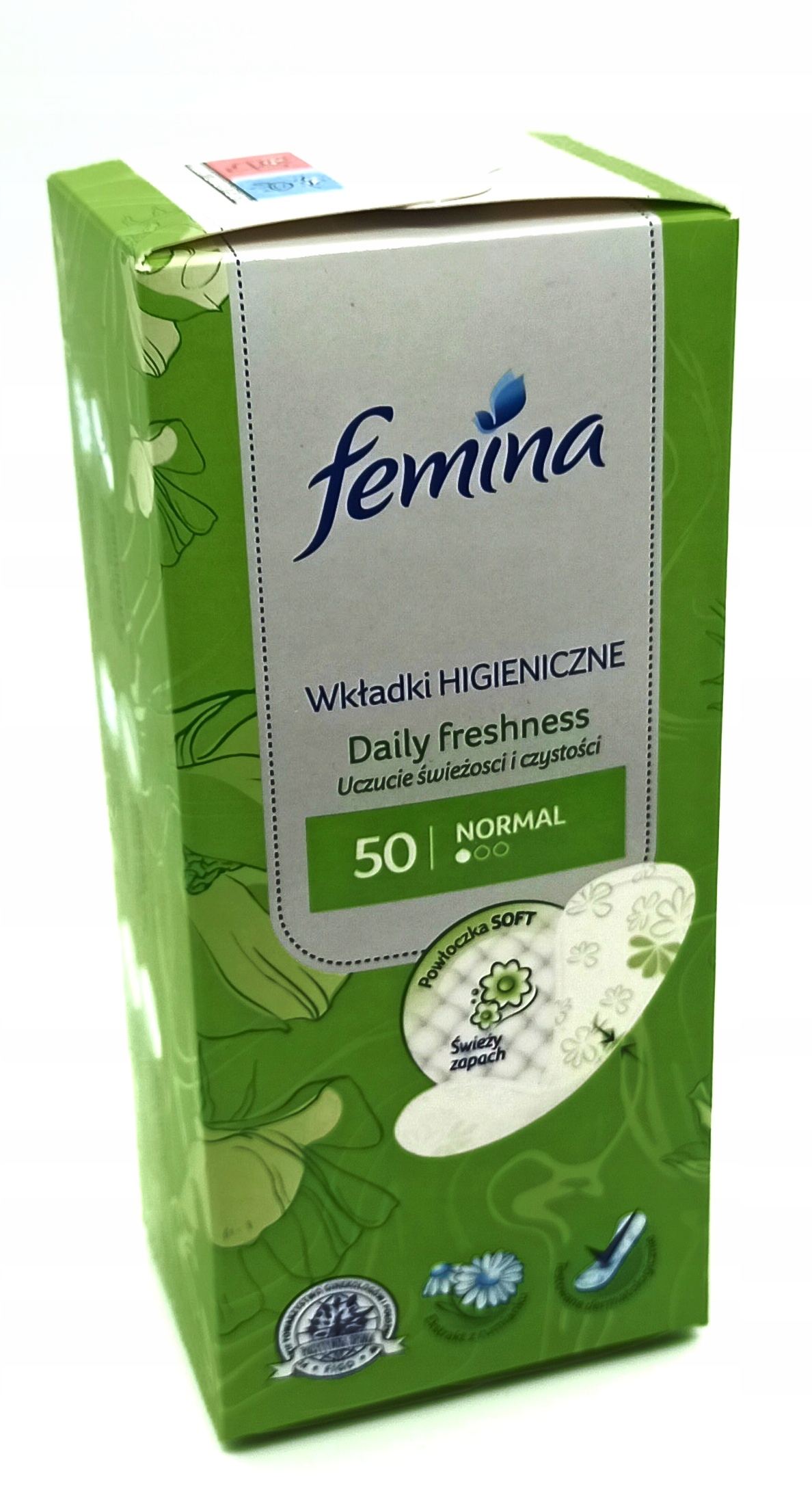 Femina Podpaski Higieniczne Daily Freshness NORMAL 50 sztuk 12187802540