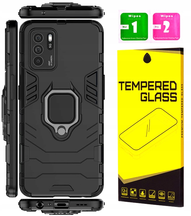 

Etui Pancerne Ring Case Do Oppo Reno 6 5G Szkło