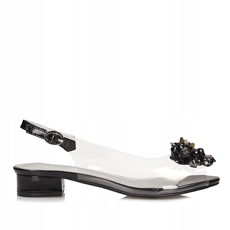 Silikonowe wizytowe Sandały Sabatina na płaskim obcasie 380-L-10