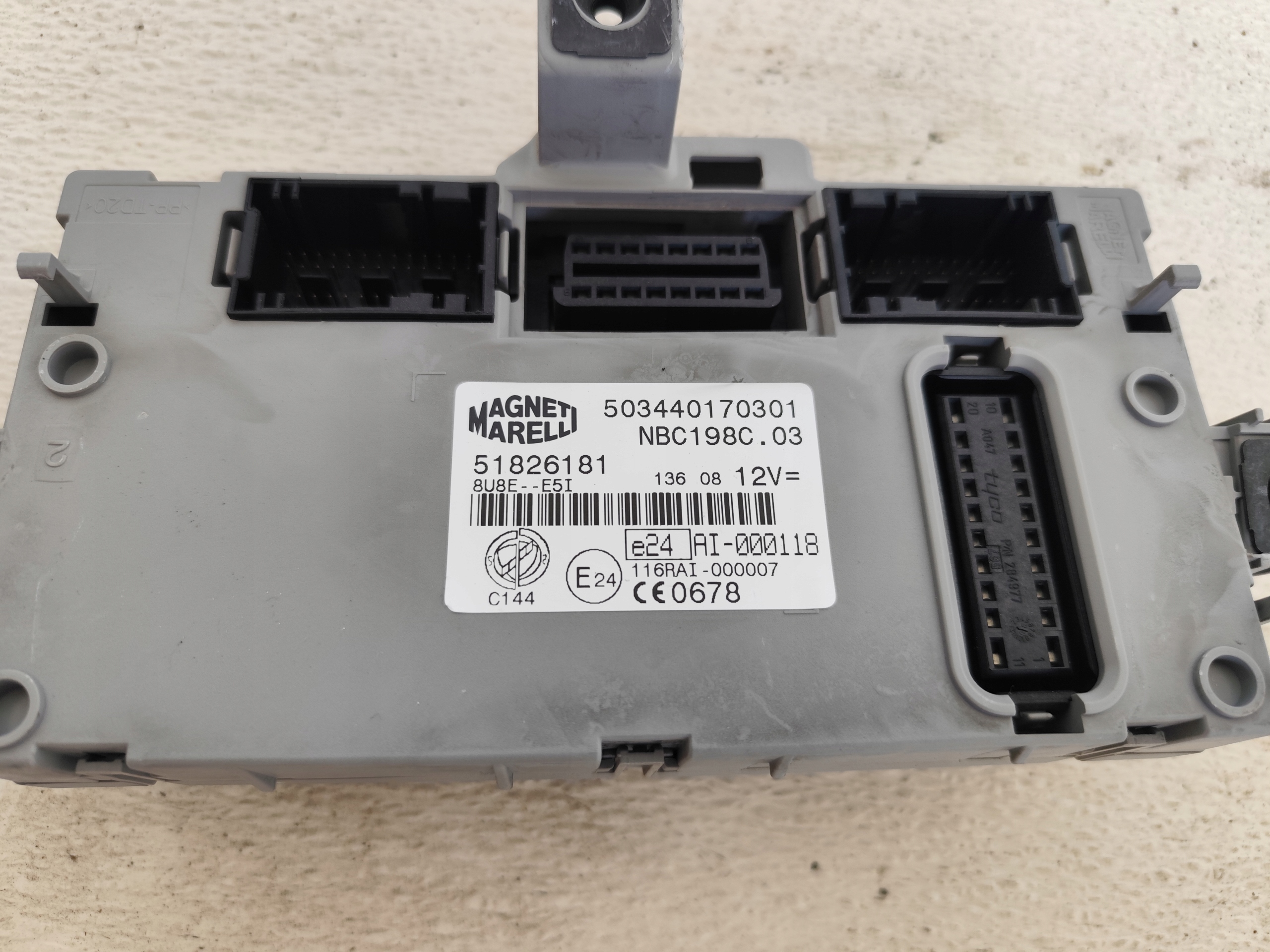 FIAT BRAVO II 2008 module control unit BSI 51826181