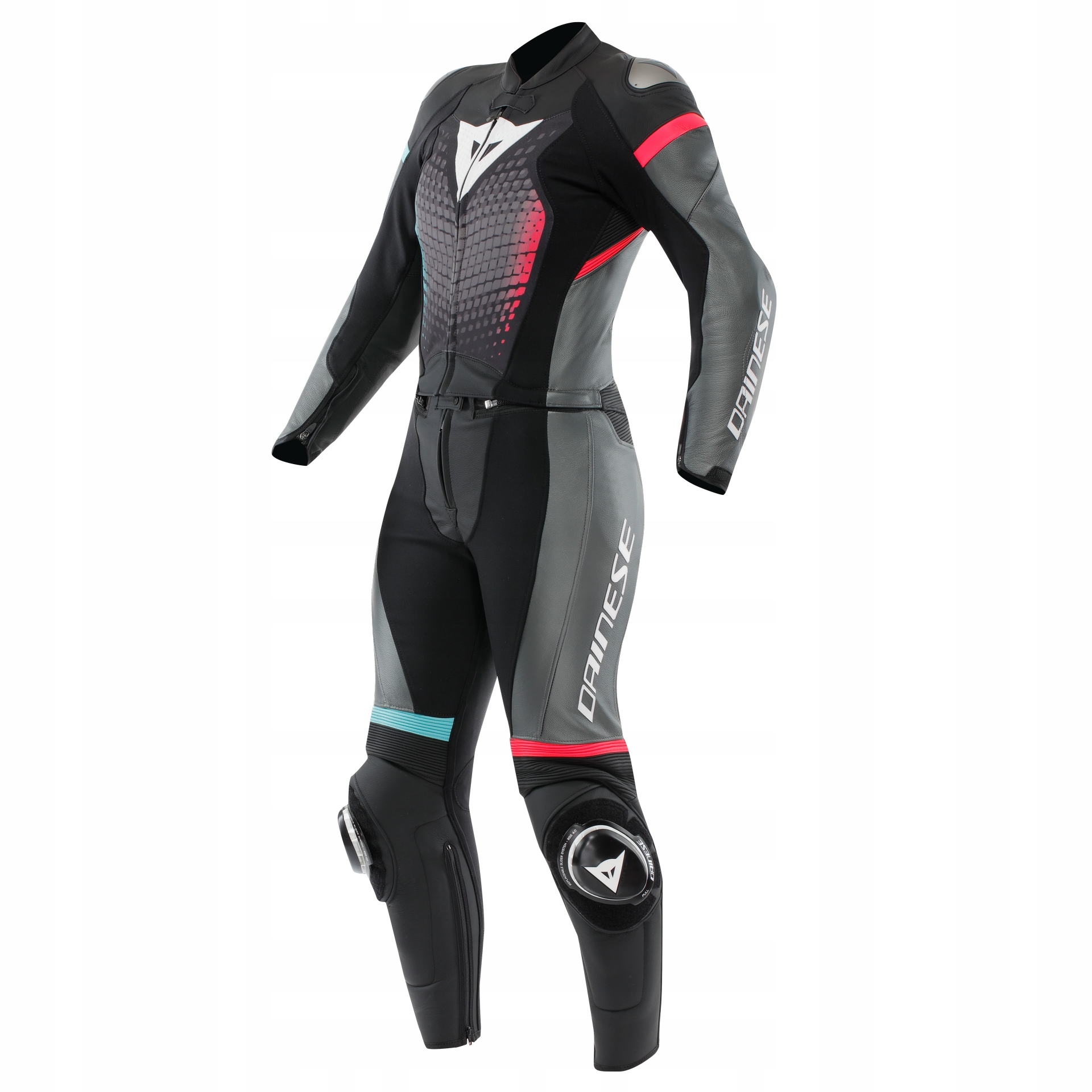 Športová kombinéza Dainese Fulminea Lady 2PCS Čierno/modrá/Ružová 48