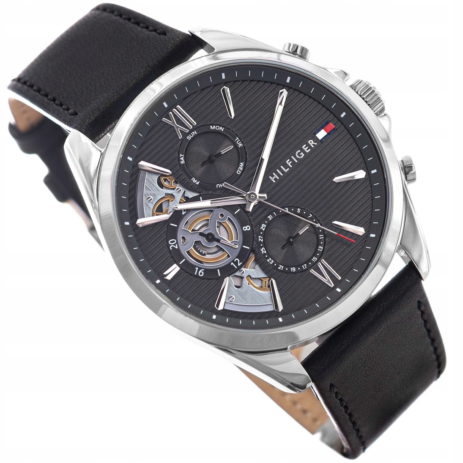 Pánské Hodinky Tommy Hilfiger 1710644 Stewart Módní Na Řemínku S Datumovkou