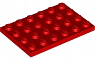 

Lego 3032 Płytka 4x6 Czerwona Nowa (4g)