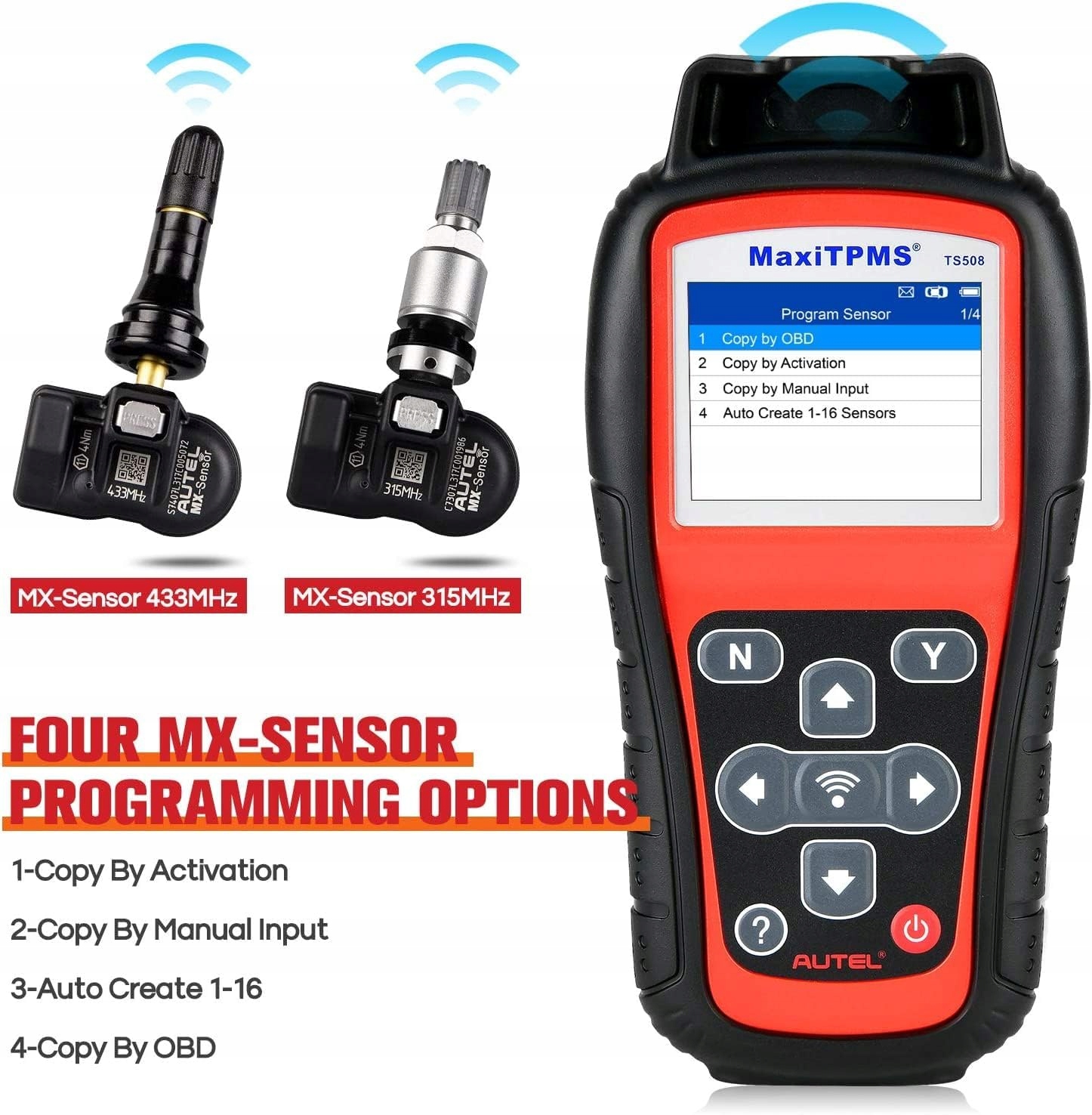 PROGRAMATOR ДАТЧИКОВ ДАВЛЕНИЯ ШИН KOL TPMS AUTEL TS508 USB WI-FI фото 3