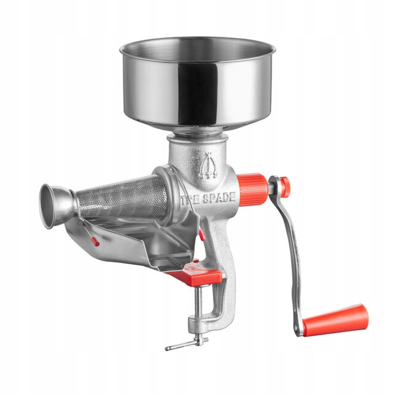 Spoľahlivý ručný odšťavovač na paradajky, ovocie, zeleninu Tre Spade z ocele