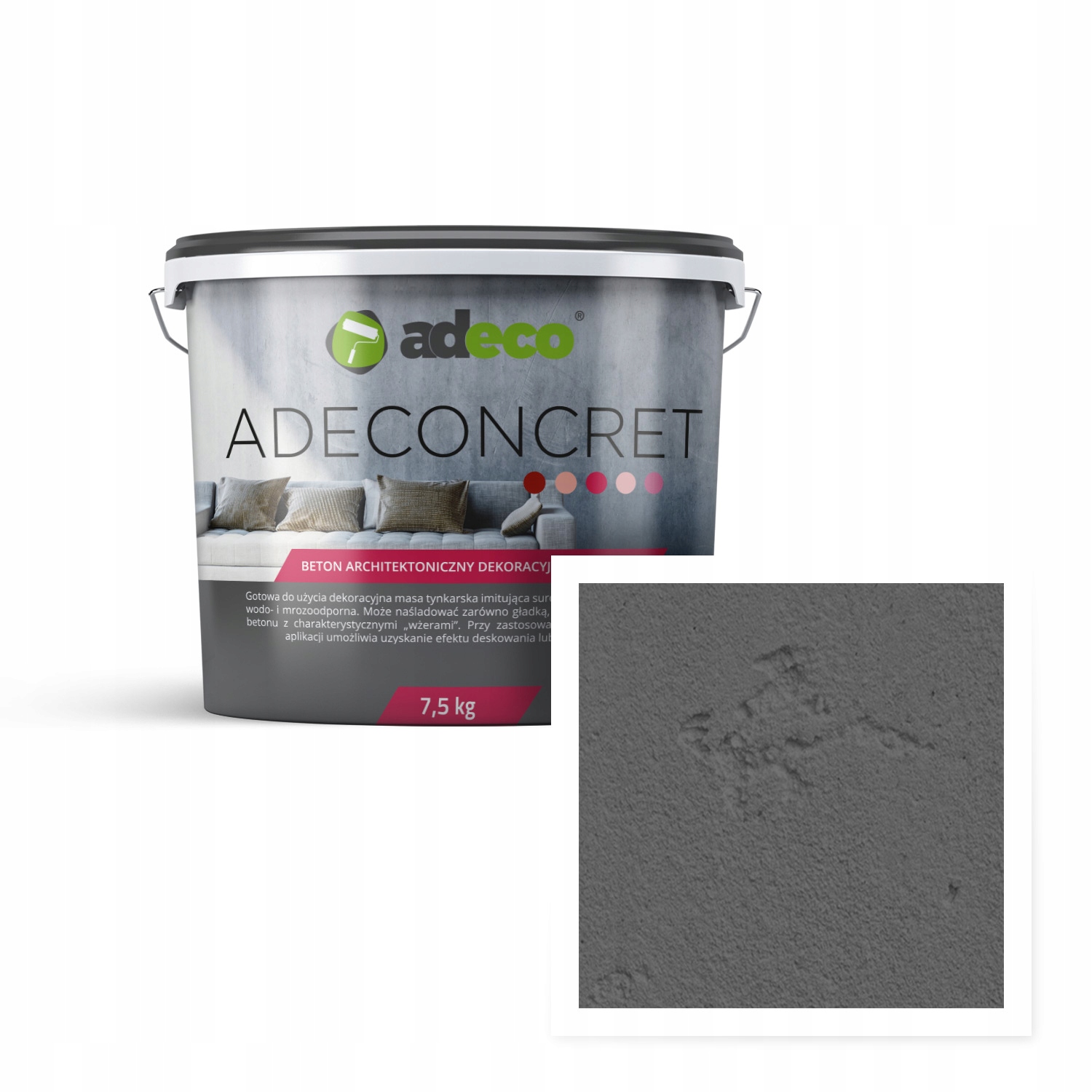 Surový architektonický beton šedý Steel Marengo 7,5 kg