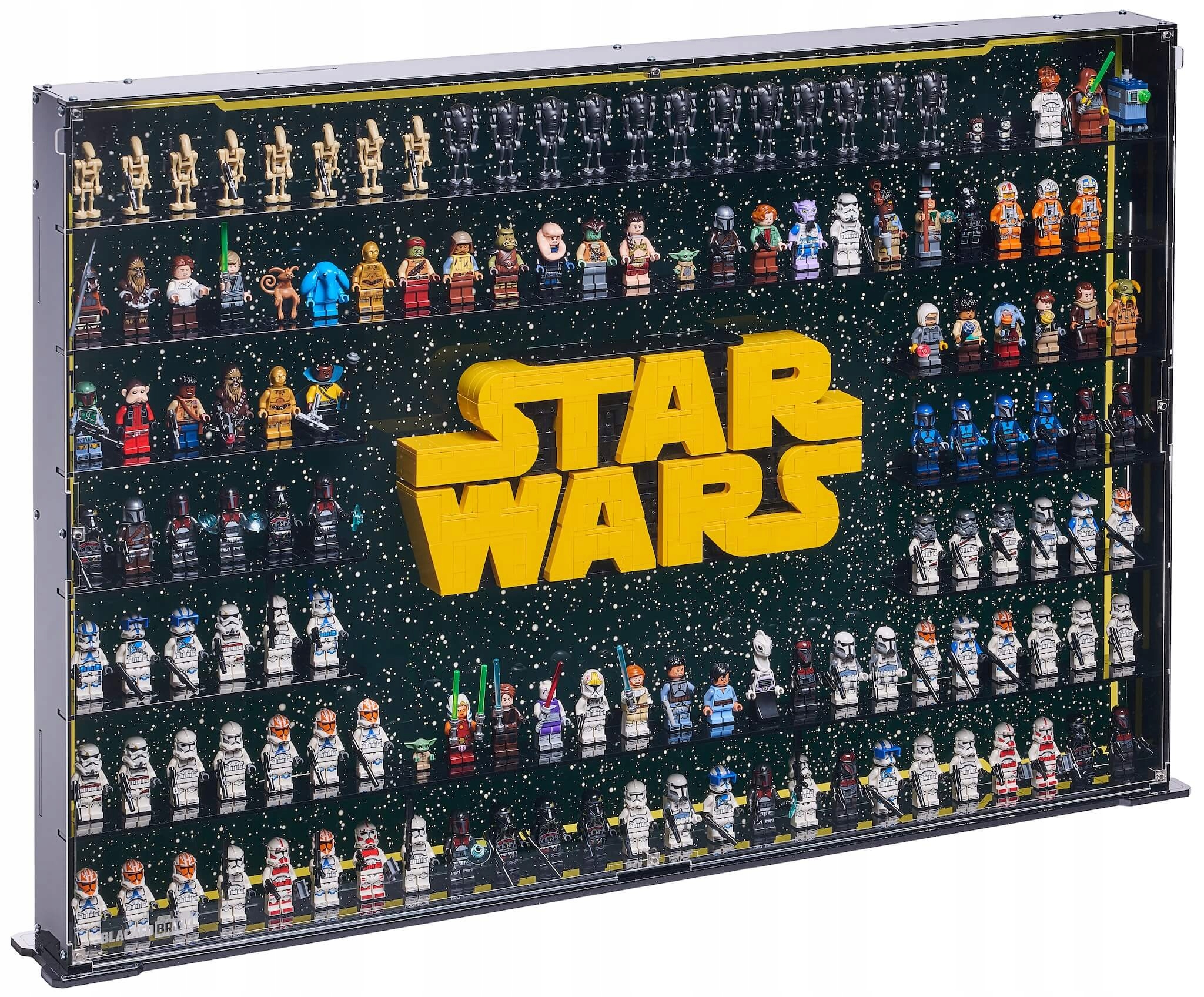 Vitrína Blacked Brick pre Lego 75407 Star Wars Logo & 136 minifigúrok