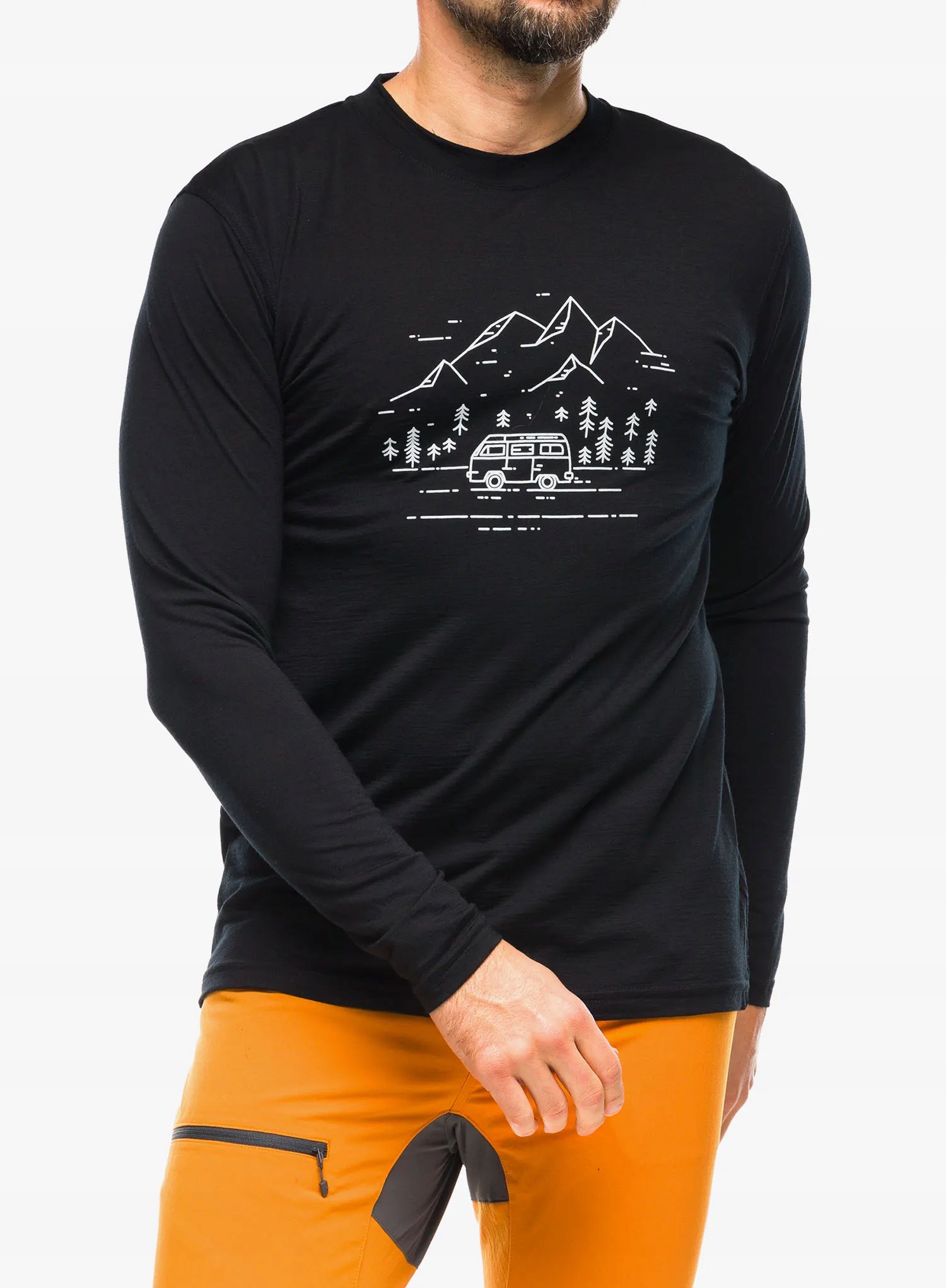 Tričko s dlouhým rukávem Sensor Merino Active Pt L/s černé, velikost S